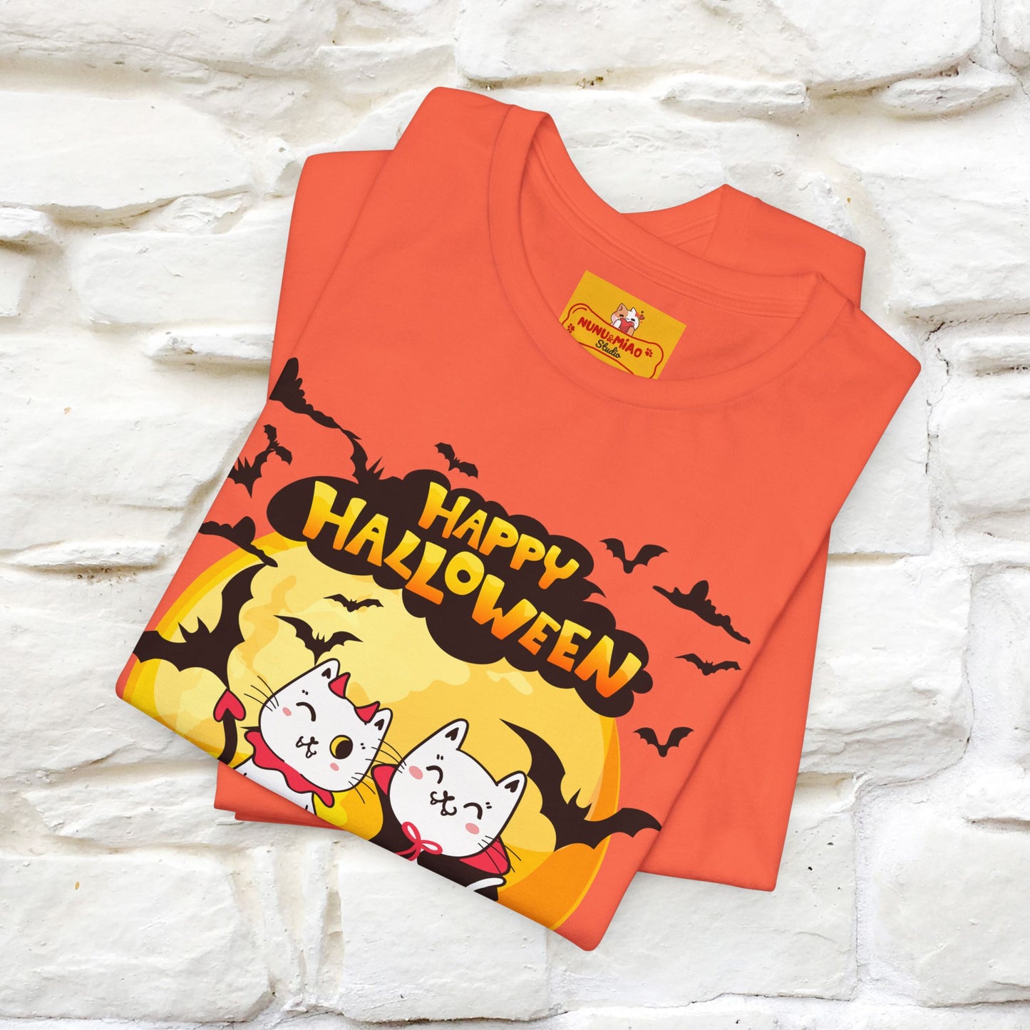 "Happy Halloween Cat Couple " Cat  T-shirt |Nunu&Miao Studio