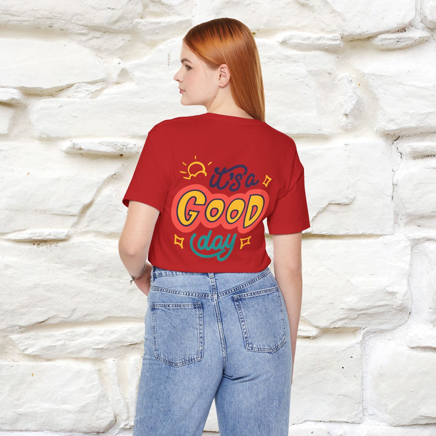 ""It's A Good Day" Cat T-Shirt| Front & Back Design | Nunu&Miao Studio