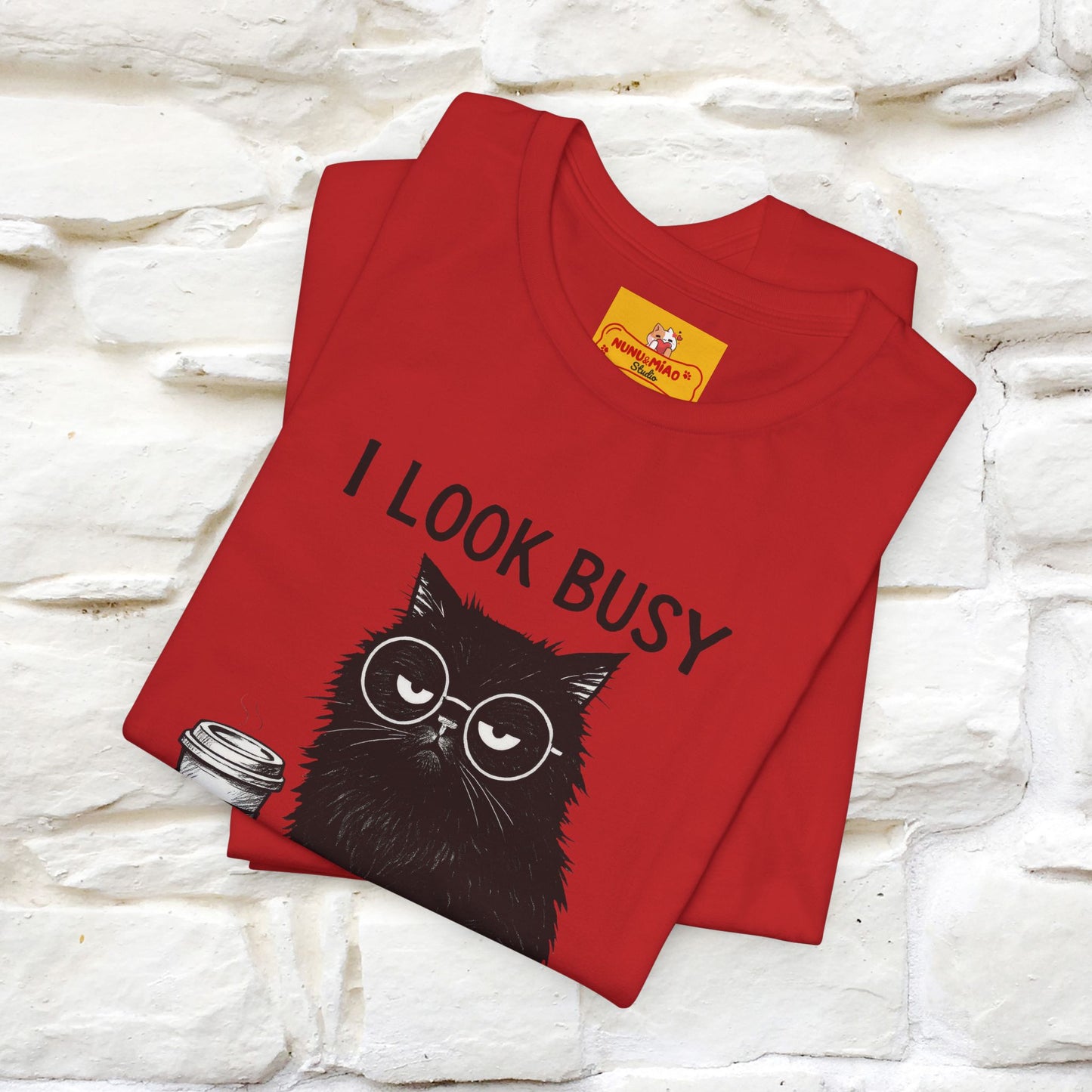 "I Look Busy But I'm Just Overwhelmed" |Cat T-Shirt | Nunu&Miao Studio