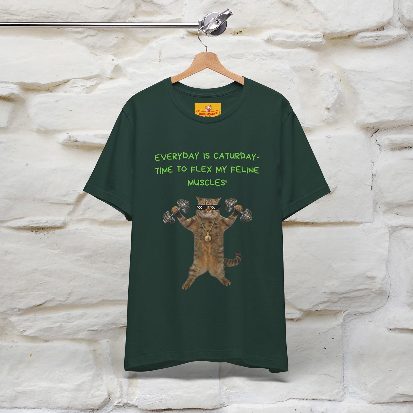 "Everyday Is Caturday – Flex My Feline Muscle"| Funny Cat T-Shirt  |Nunu&Miao Sudio