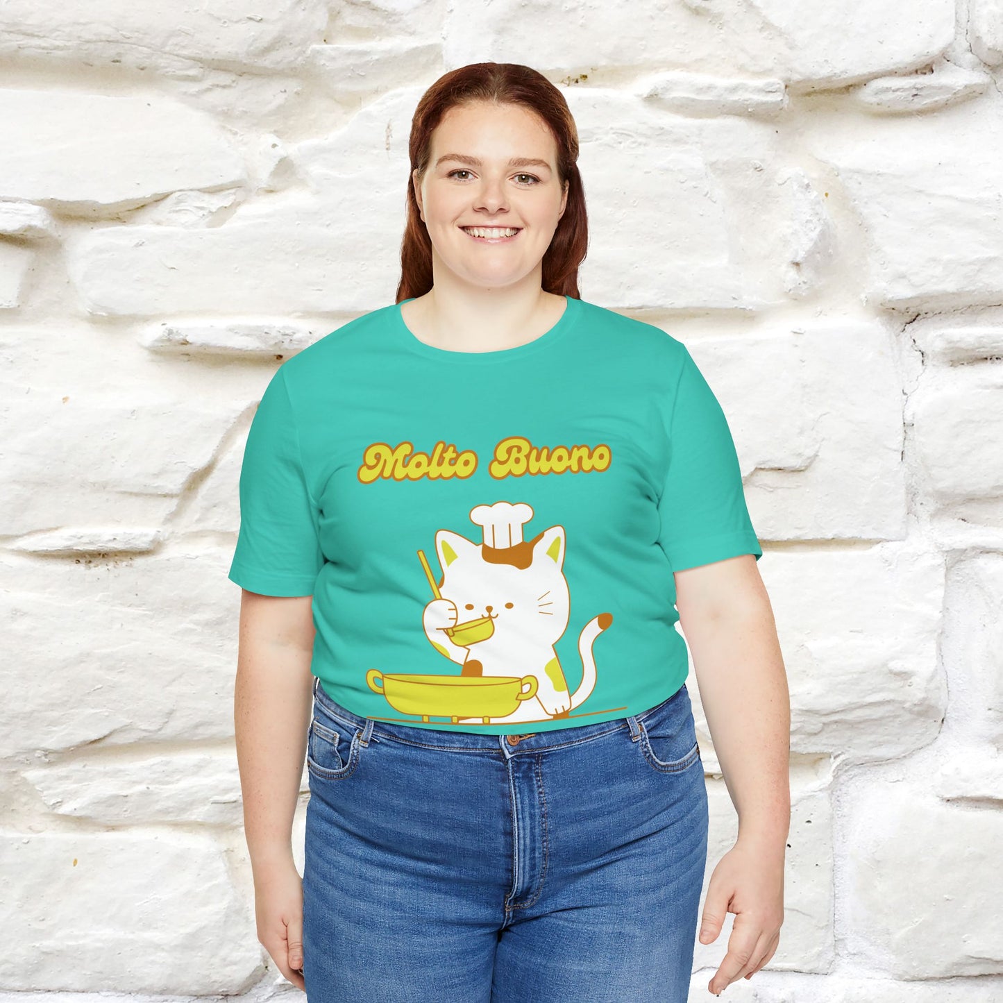 “Molto Buono Cat T-Shirt | Italian-Inspired Cat Shirt for Men & Women | 100% Cotton”