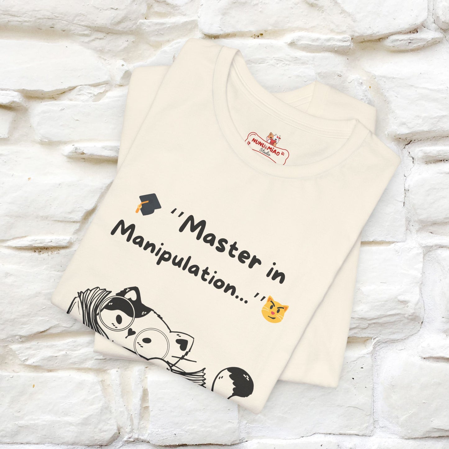 ''Master In Manipulation. How To Train Your Human ''  Cat T-shirt for Men and Women  100% Cotton*