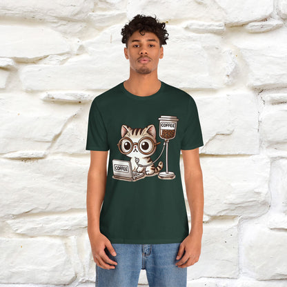 "Coffee Runs Through My Veins" Cat T-shirt for Men & Women | 100% Cotton* | Cat Lover Tee