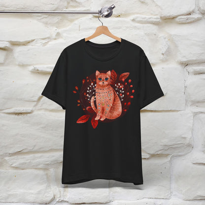 ''Cosmic Sphere'  Cat T-shirt for Man 100% Cotton. - Nunu&Miao Studio