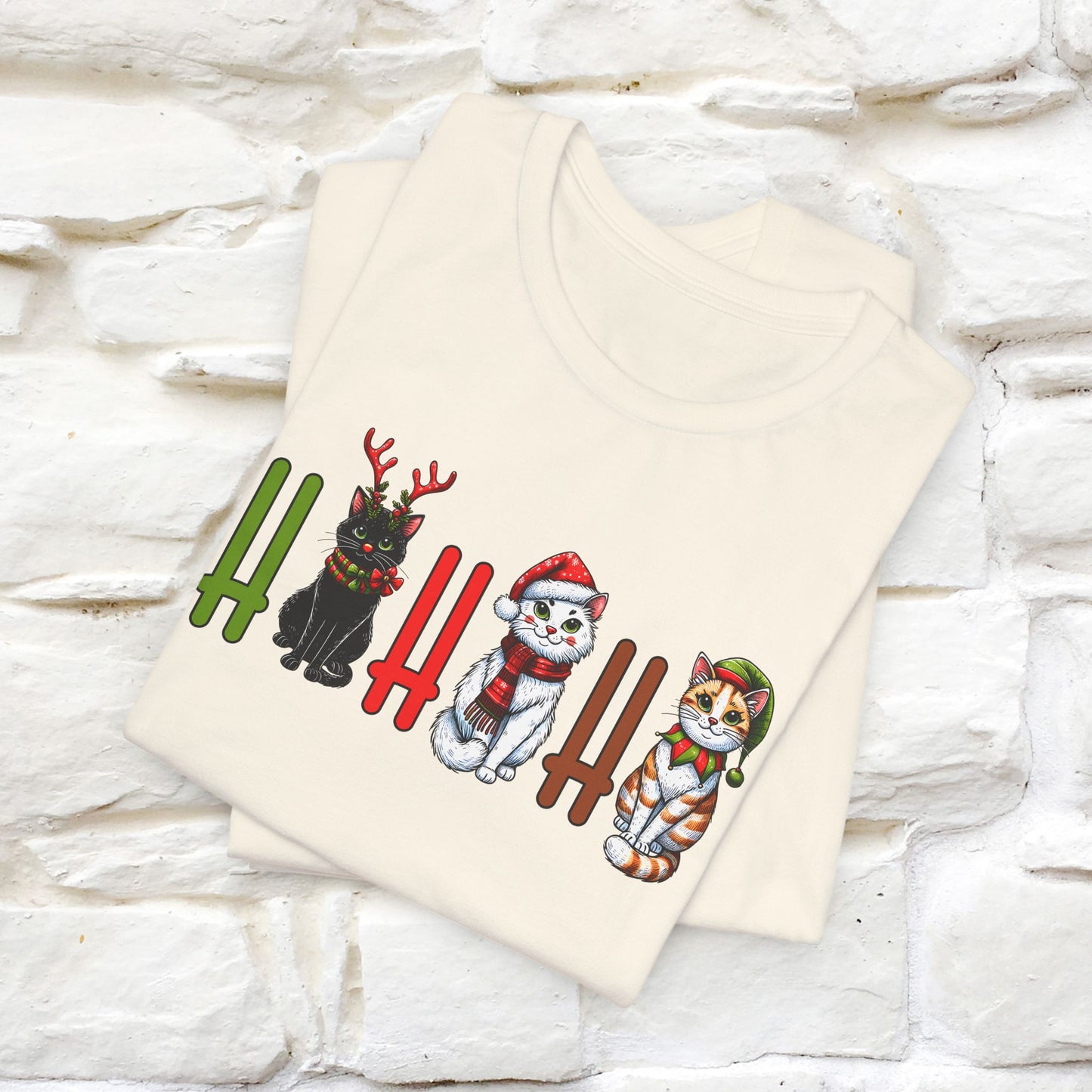 Hi Hi Hi Christmas T-Shirt | Festive Cat Christmas Shirt for Men & Women | 100% Cotton*