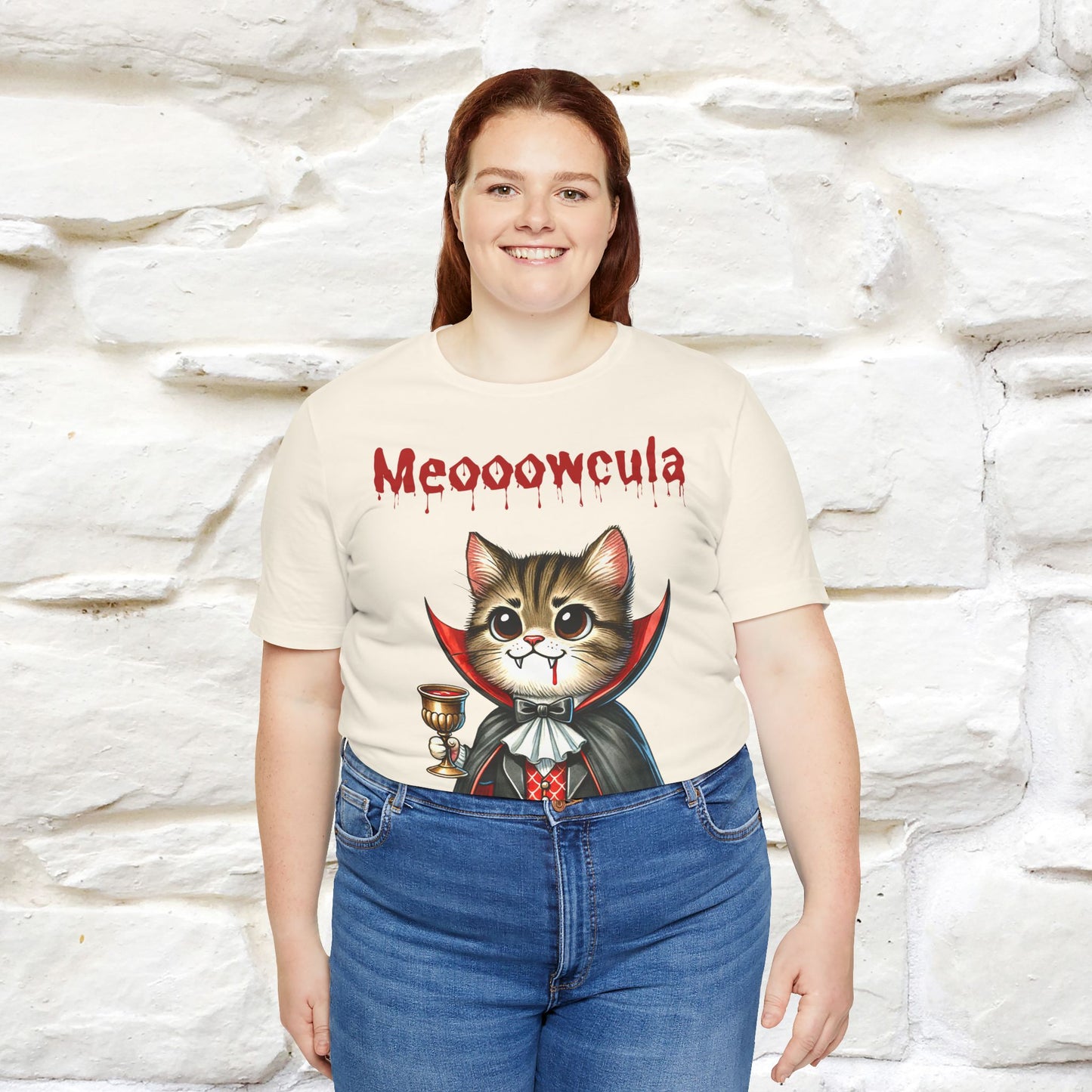 Meooowcula T-Shirt for Men & Women | 100% Cotton Spooky Cat Lover Tee