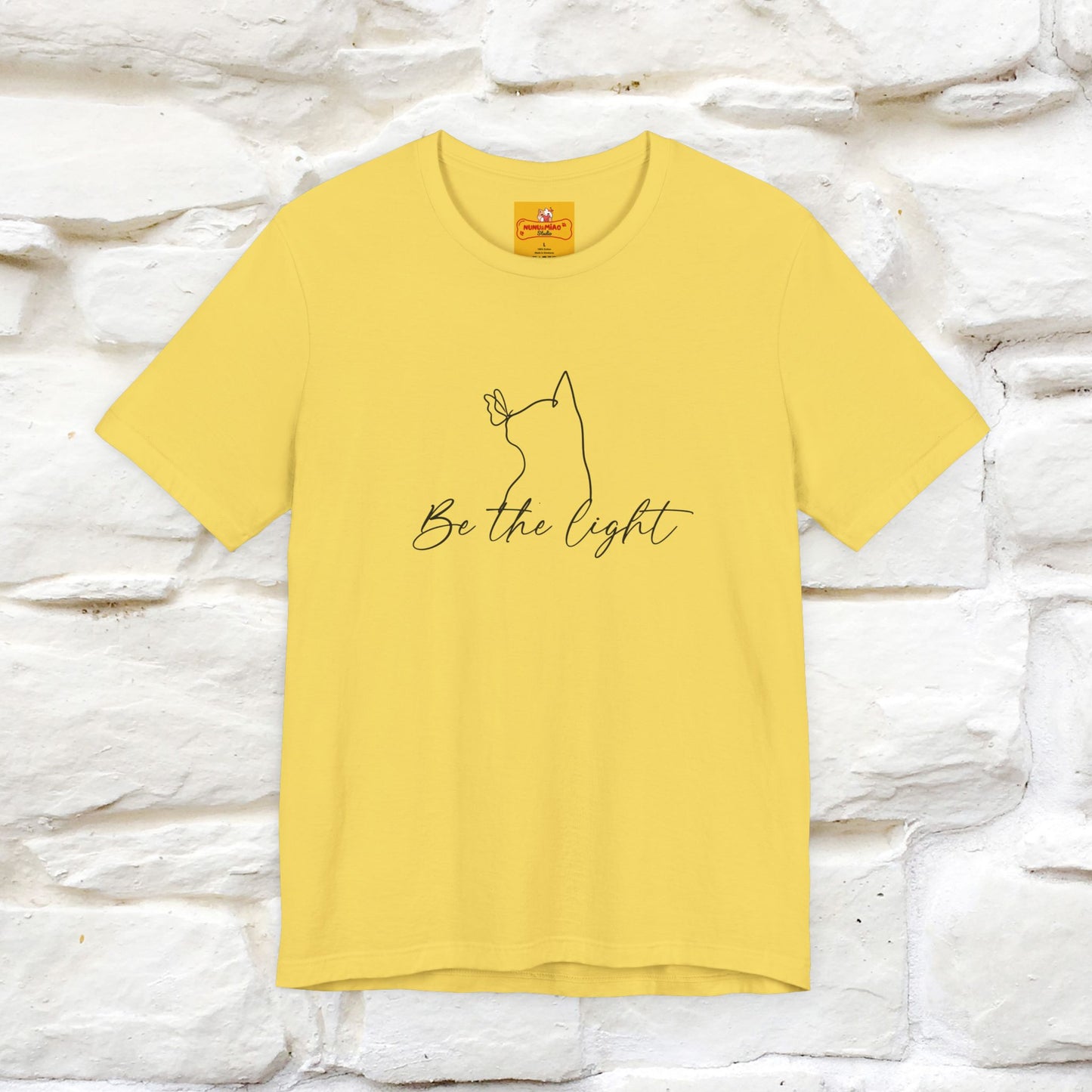 "Be The Light" Cat T-Shirt | Front & Back Design | Nunu&Miao Studio