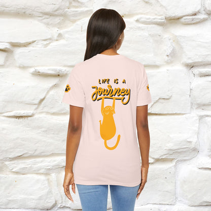 "Life Is A Journey'' Cat T-Shirt | Front & Back Design | Nunu&Miao Studio