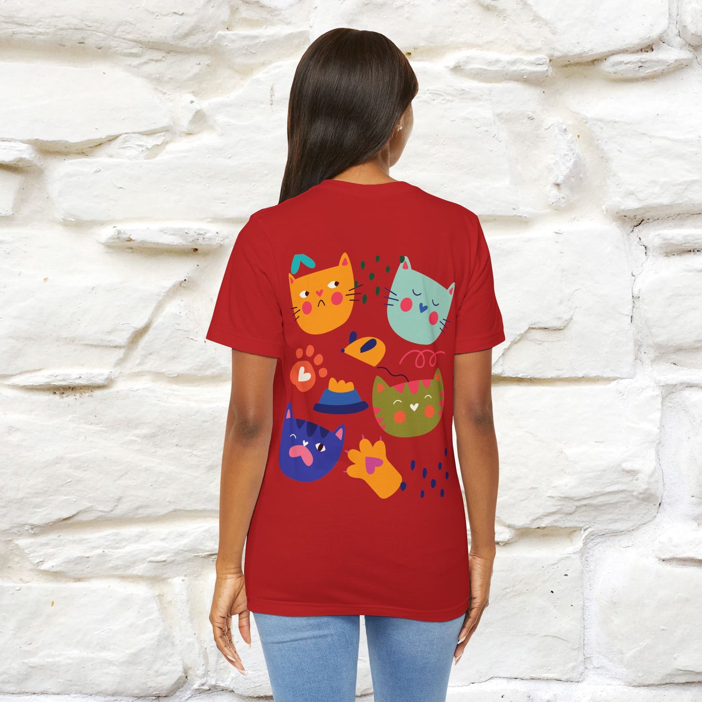 ''The Power Of Meow'' Cat T-Shirt Front and Back Design | Nunu&Miao Studio