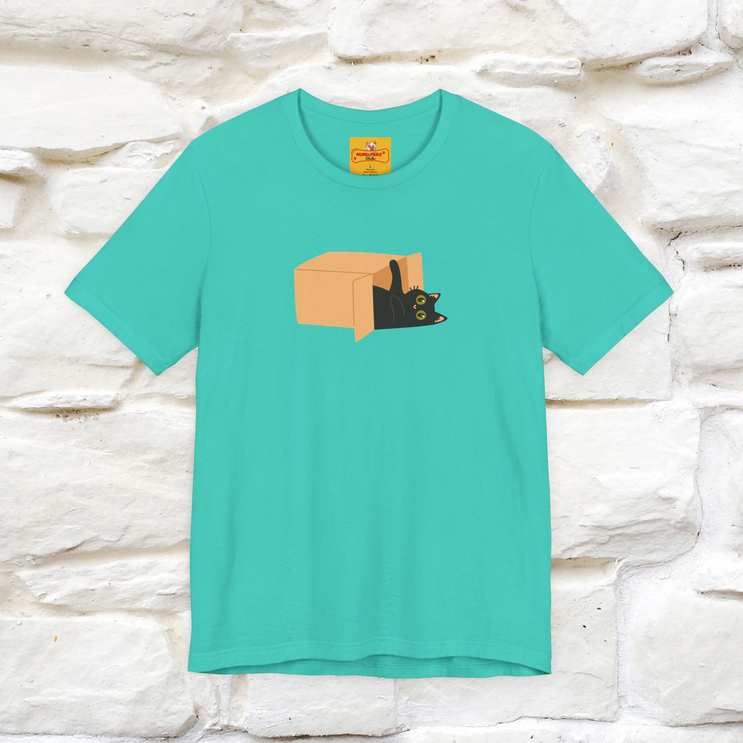 "Think Like There Is No Box" Cat T-Shirt| Front & Back Design | Nunu&Miao Studio