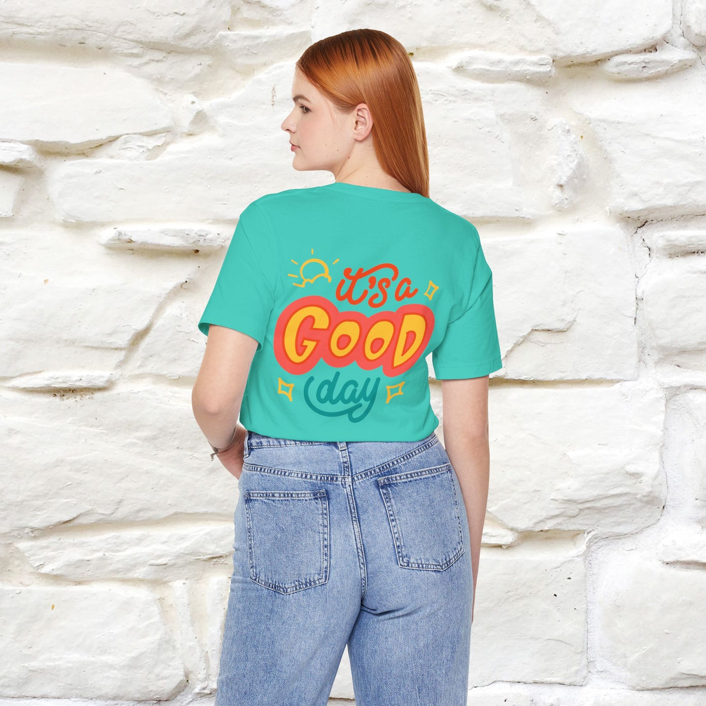 ""It's A Good Day" Cat T-Shirt| Front & Back Design | Nunu&Miao Studio