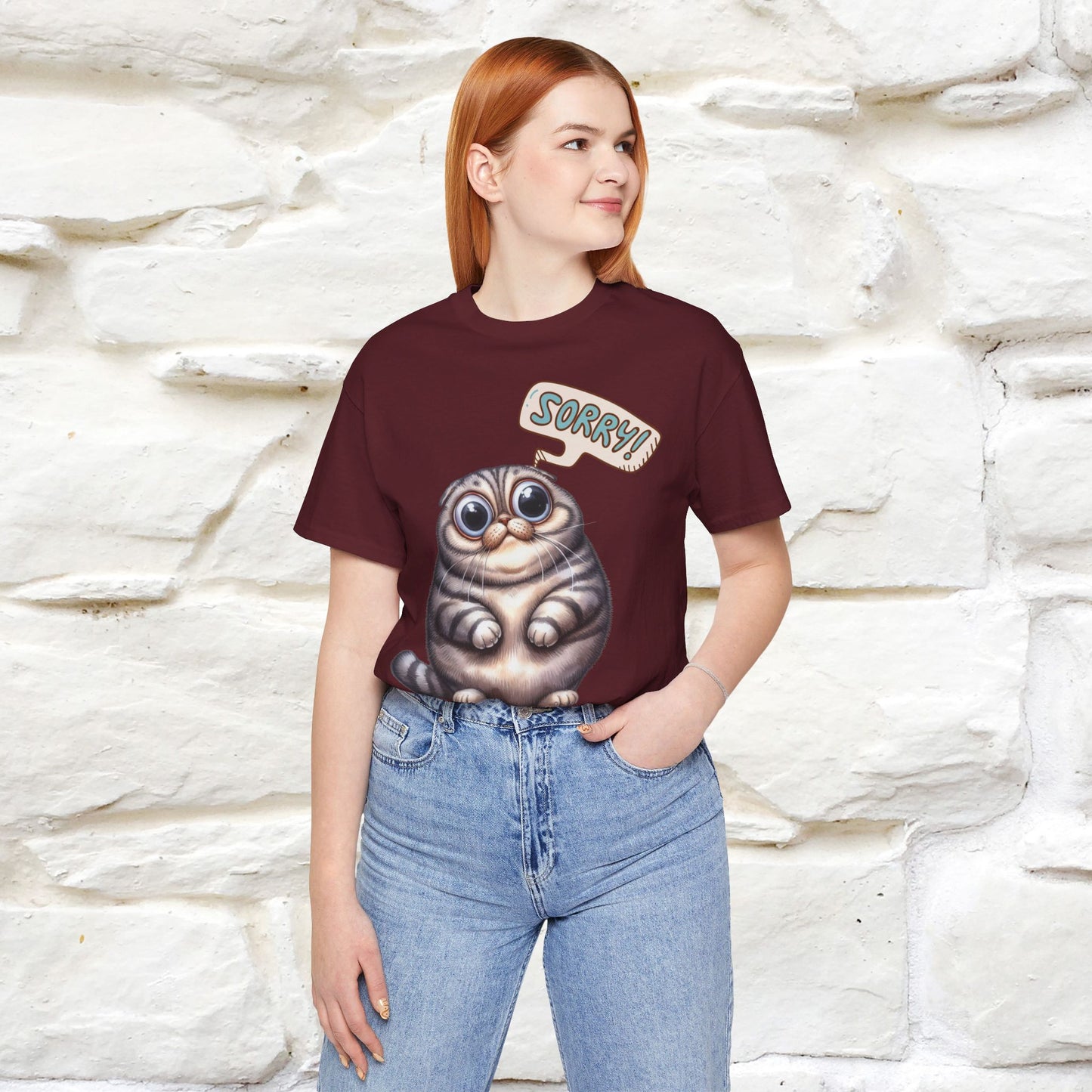 ''Sorry'' Cat T-shirt for Women 100% Cotton* - Nunu&Miao Studio