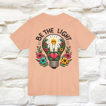 "Be The Light" Cat T-shirt for Men & Women | 100% Cotton* | Cat Lover Tee | Front & Back Design