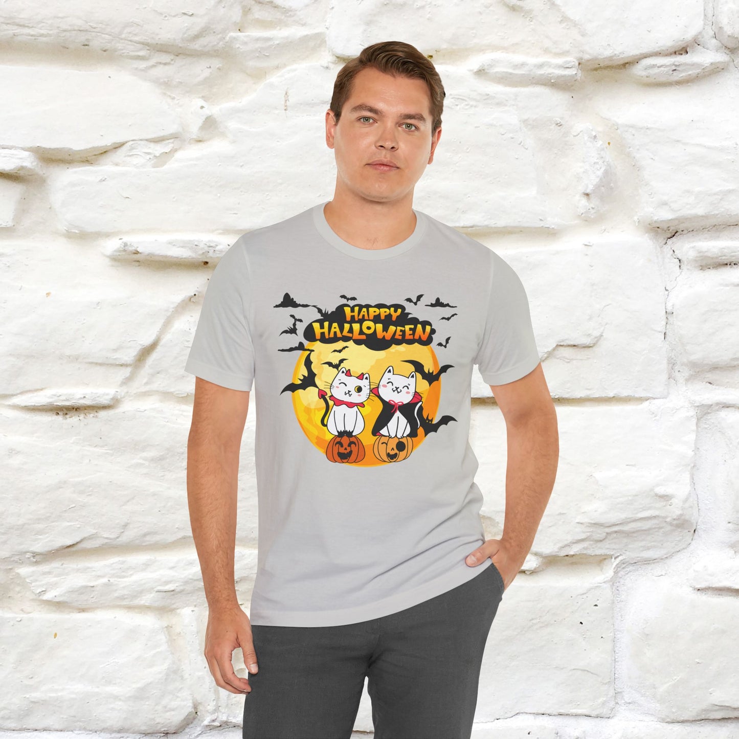 "Happy Halloween Cat Couple " Cat  T-shirt |Nunu&Miao Studio