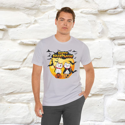 "Happy Halloween Cat Couple " Cat  T-shirt |Nunu&Miao Studio