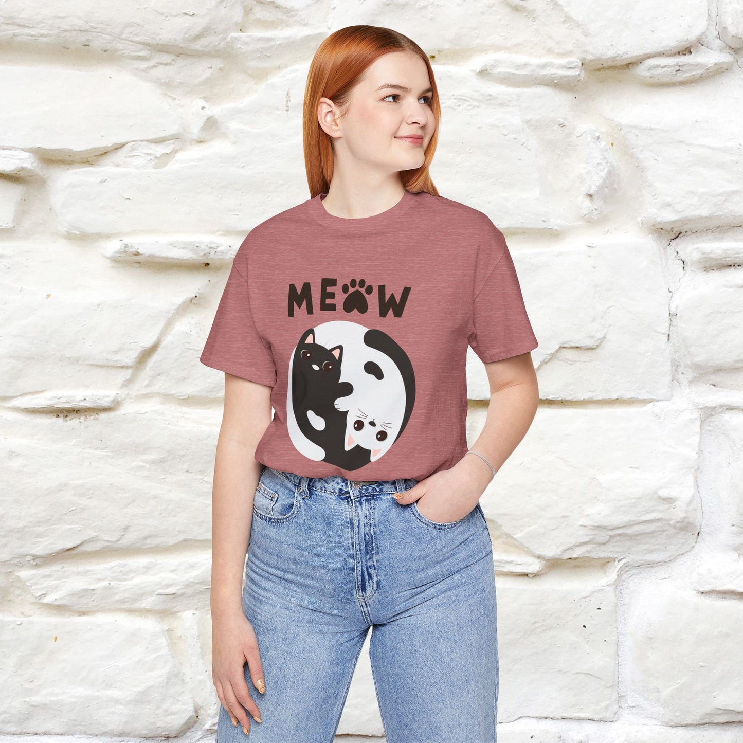 ''Ying Yang Meow''  Cat T-shirt for Men and Women  100% Cotton*