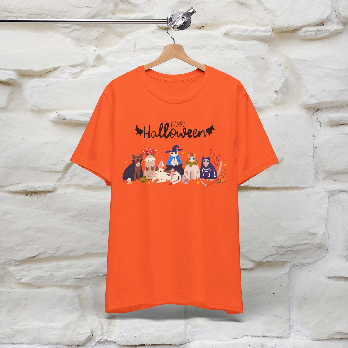 ''Happy Halloween Cat Family'' Unisex T-shirt 100% Cotton*