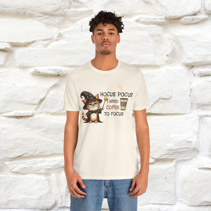 ''Hocus Pocus I Need Coffe To Focus'' Funny Cat Shirt | Nunu&Miao Studio