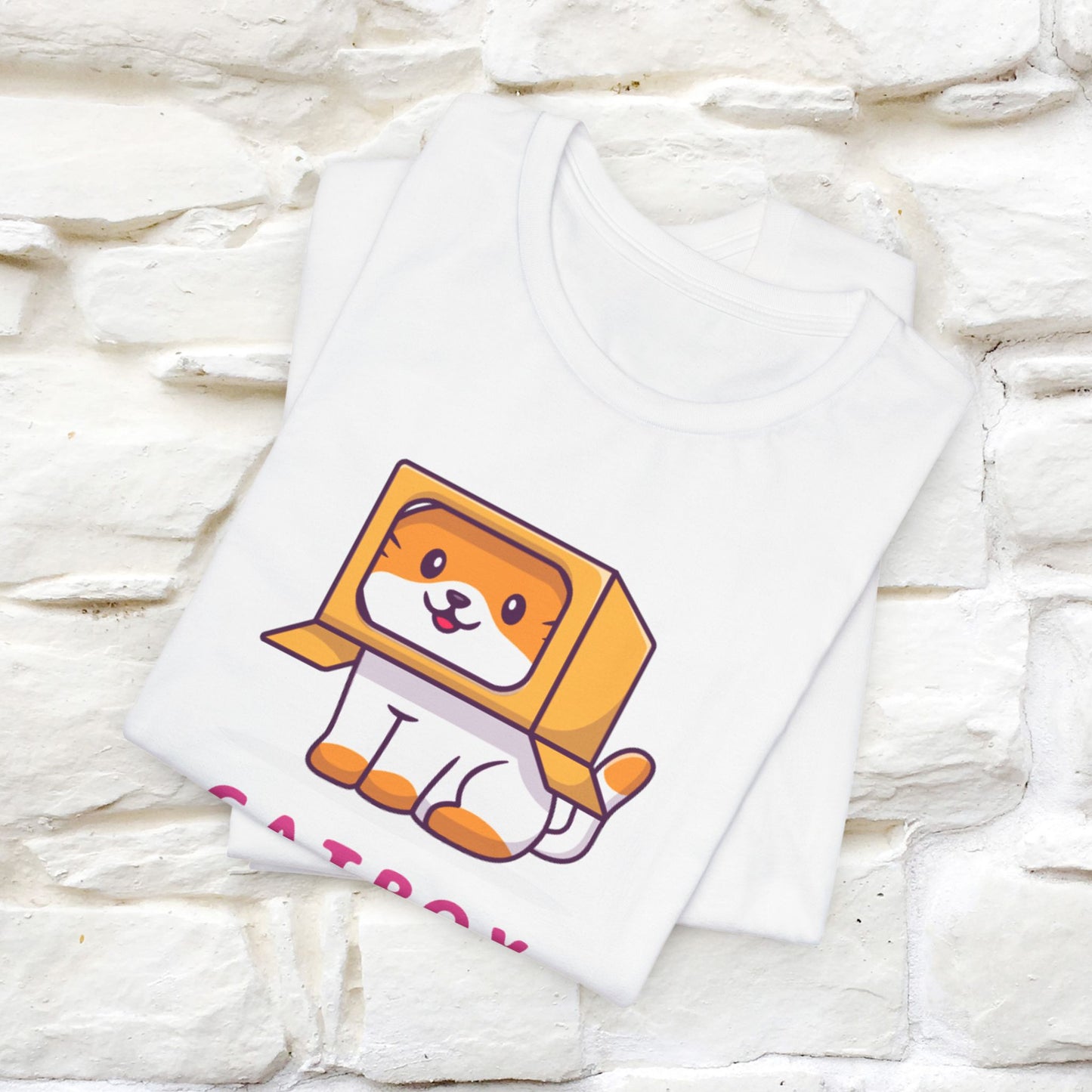 "Catbox Sitting" Funny Cat T-Shirt for Men & Women | 100% Cotton*