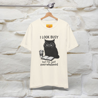 "I Look Busy But I'm Just Overwhelmed" |Cat T-Shirt | Nunu&Miao Studio