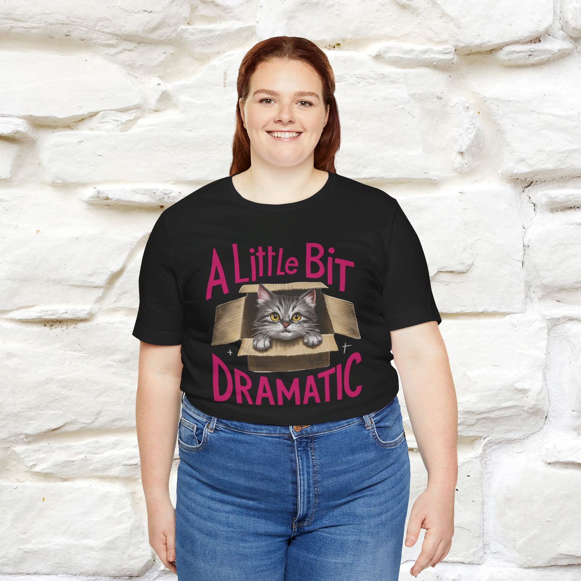 ''A Little Bit Dramatic'' CatT-shirt for Women 100% Cotton* - Nunu&Miao Studio