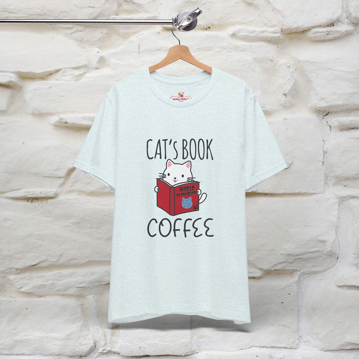 "Cat's Book Coffee" Cat T-Shirt for Men & Women | 100% Cotton* | Cozy Vibes for Book & Cat Lovers