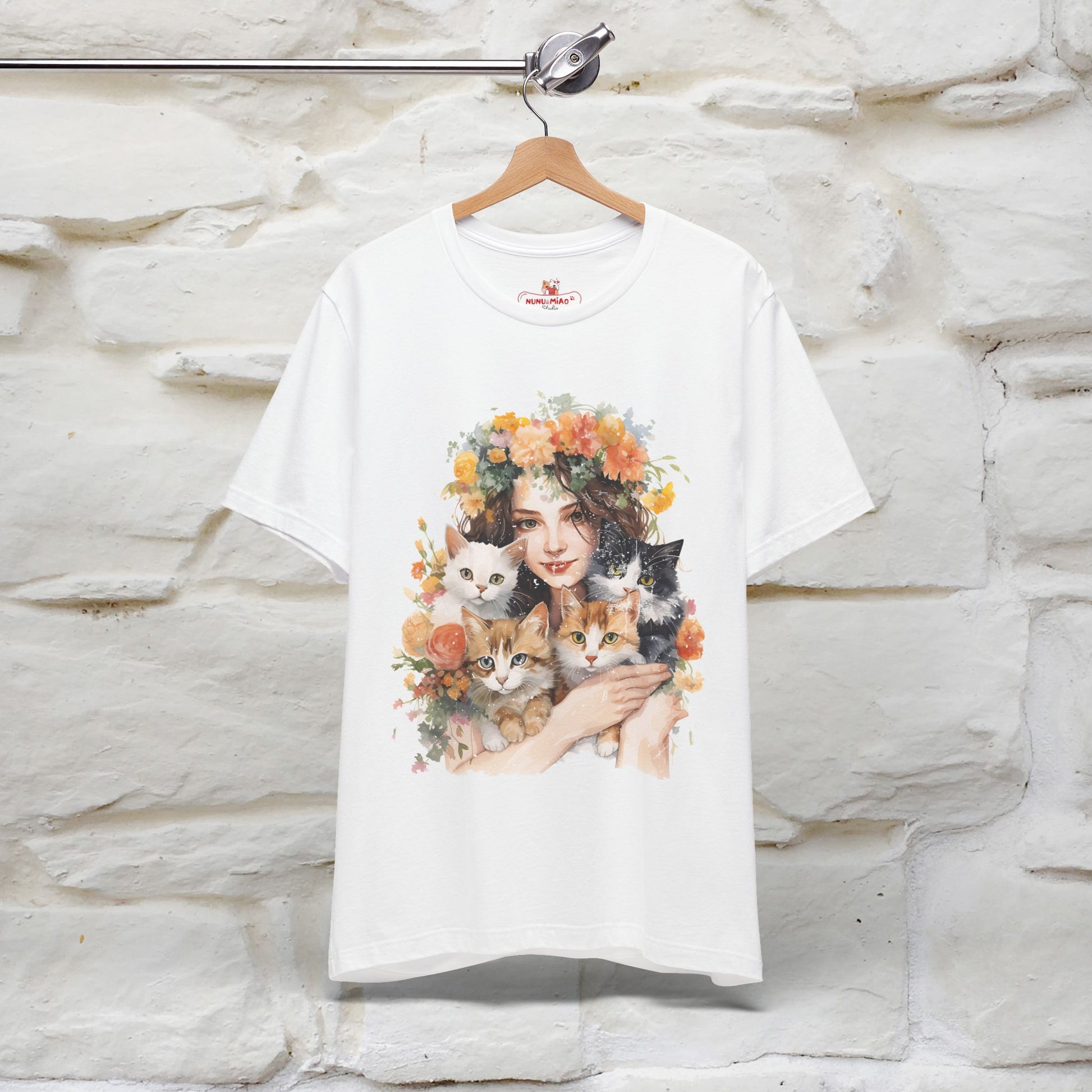 "Blossoming Love" T-shirt for Women 100% Cotton* - Nunu&Miao Studio