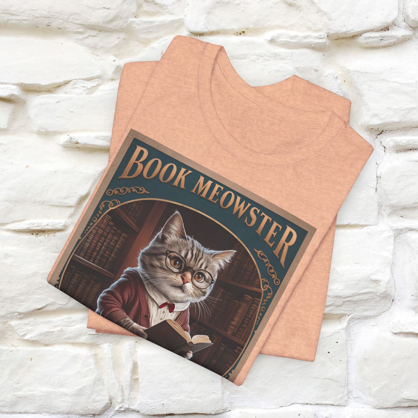 "Book Meowster: Knowledge Is Pawer Cat T-Shirt for Men & Women | 100% Cotton*