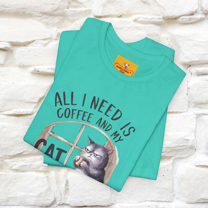 ''All I Need Is Coffee and My Cat, It's Too Peopley Outside''| Cat T-Shirt | Nunu&Miao Studio