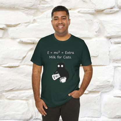 ''E = mc² = Extra Milk for Cats.''| Funny T-Shirt | Nunu&Miao Studio