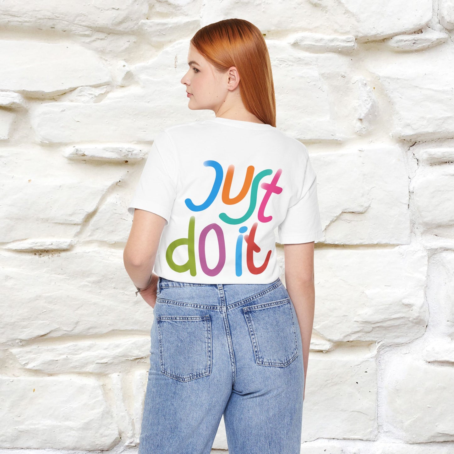 "Yes, Just Do It" Cat T-Shirt| Front & Back Design | Nunu&Miao Studio
