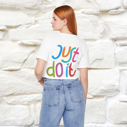 "Yes, Just Do It" Cat T-Shirt| Front & Back Design | Nunu&Miao Studio