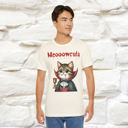 Meooowcula T-Shirt for Men & Women | 100% Cotton Spooky Cat Lover Tee