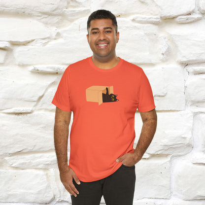 "Think Like There Is No Box" Cat T-Shirt| Front & Back Design | Nunu&Miao Studio
