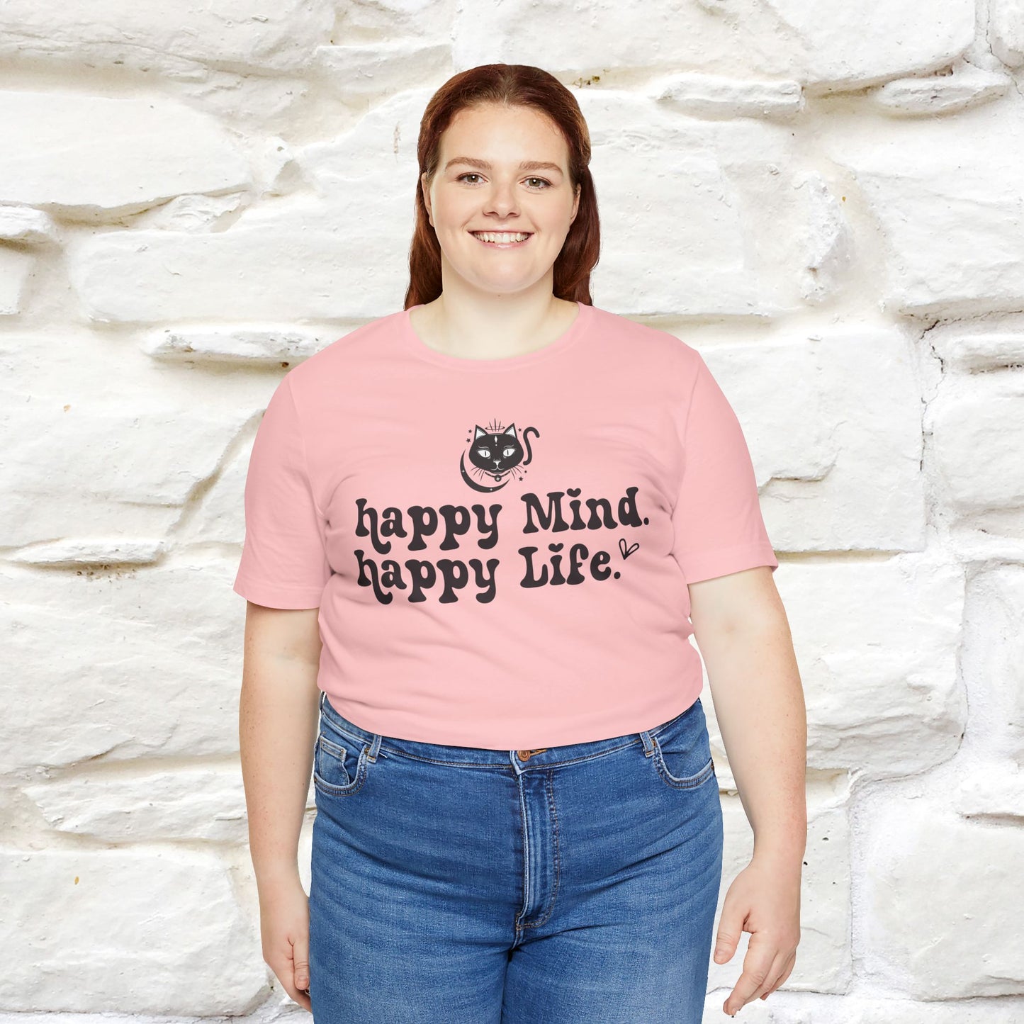 "Happy Mind, Happy Life" T-Shirt for Men & Women | 100% Cotton*