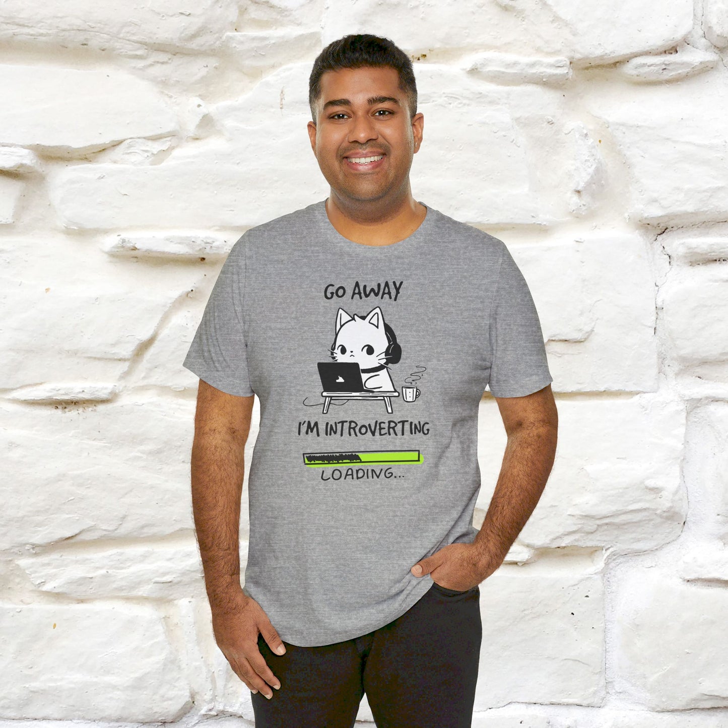 '' Go Away I Am Introverting '' T-shirt for Man 100% Cotton* - Nunu&Miao Studio