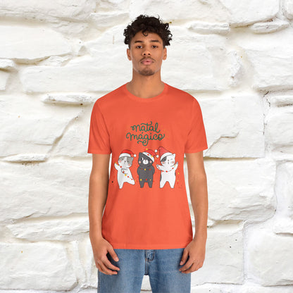 "Natal Magico" Cat T-shirt  |Nunu&Miao Studio - Nunu&Miao Studio