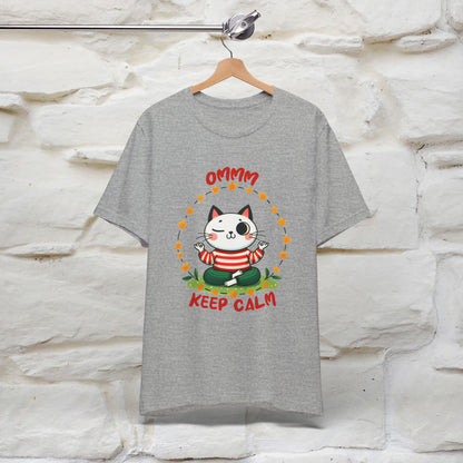 "Ommm Keep Calm" Cat T-Shirt for Men & Women | 100% Cotton* | Funny Tee 🐾