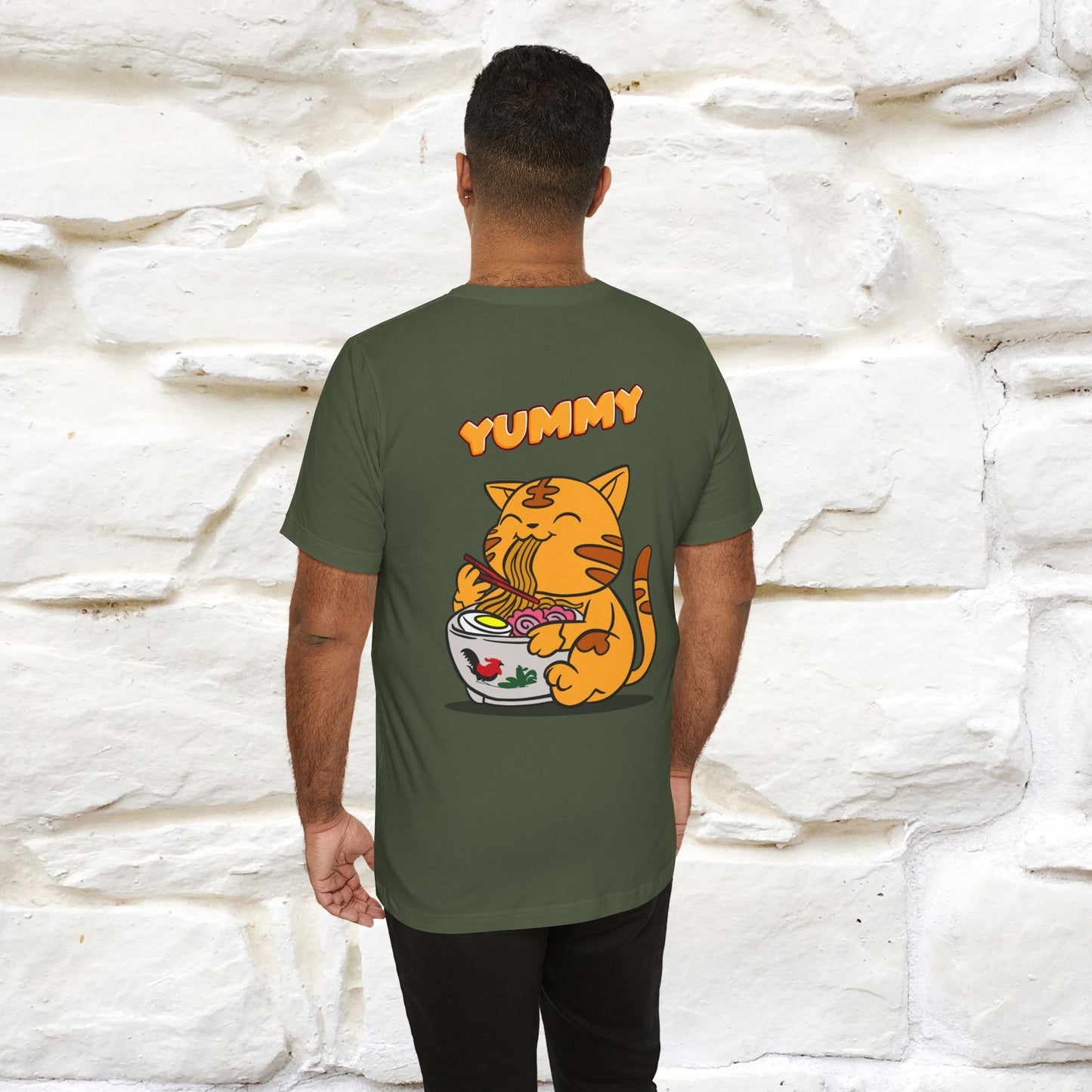 "Yummy" Cat T-shirt for Men & Women | Front & Back Design | 100% Cotton*