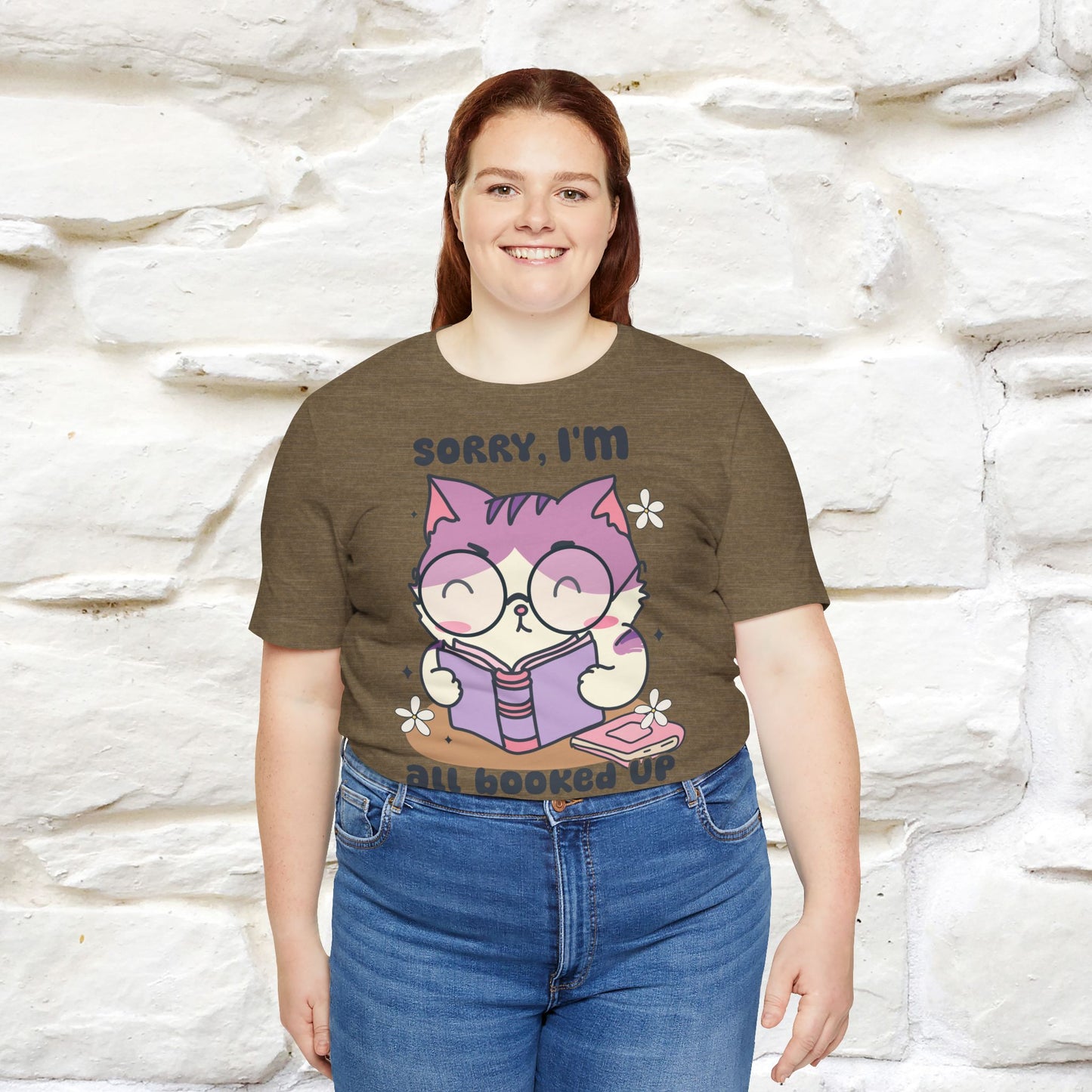 Funny Cat T-Shirt for Book Lovers – 100% Cotton* | Cute Cat Apparel for Men & Women | Gifts for Cat Lovers