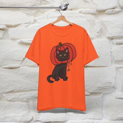 ''Black Cat And The Pumkin'' Unisex T-shirt 100% Cotton*