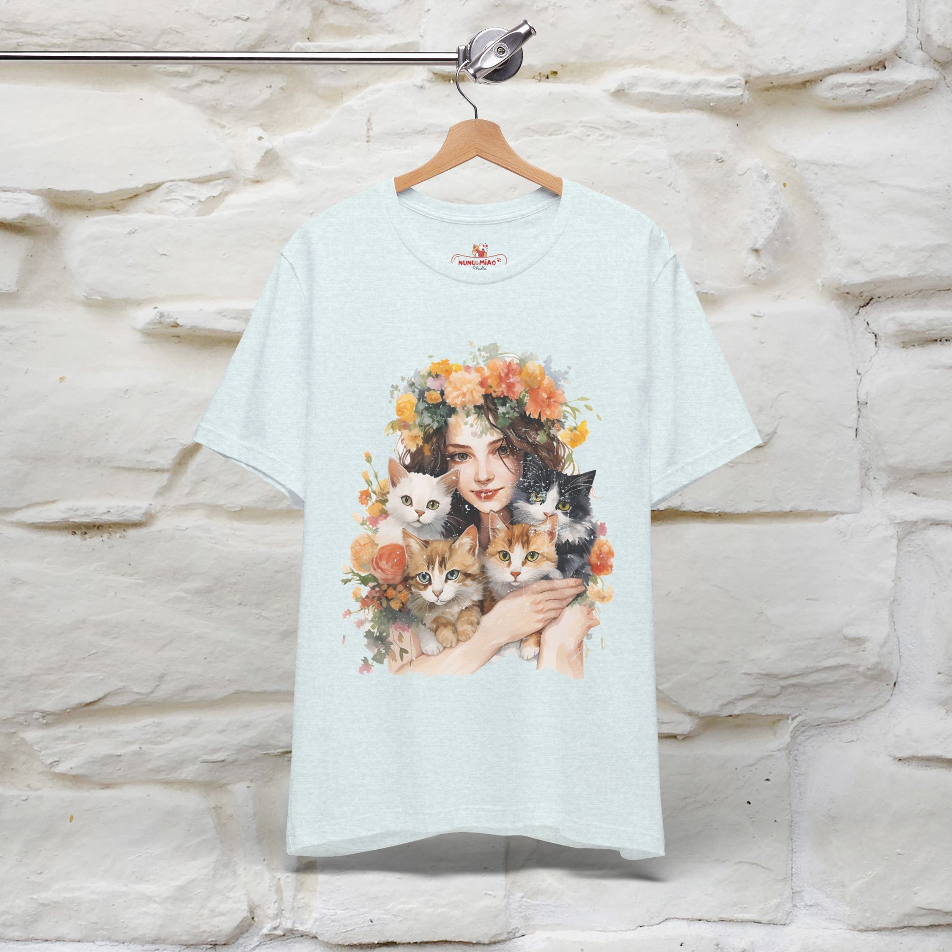 "Blossoming Love" T-shirt for Women 100% Cotton* - Nunu&Miao Studio
