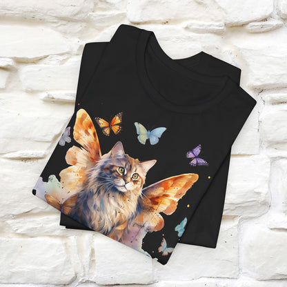 "Meow-velous Butterflies" T-shirt for Women | 100% Cotton*