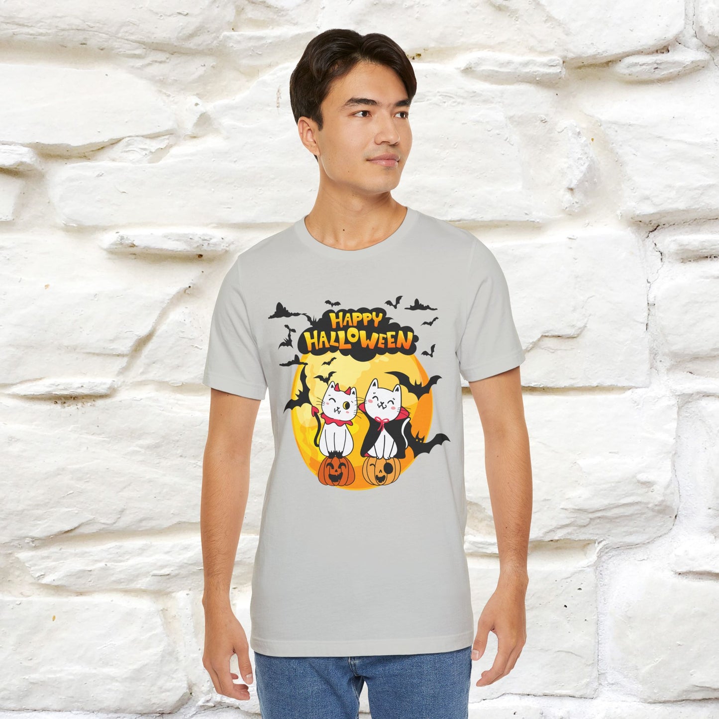 "Happy Halloween Cat Couple " Cat  T-shirt |Nunu&Miao Studio