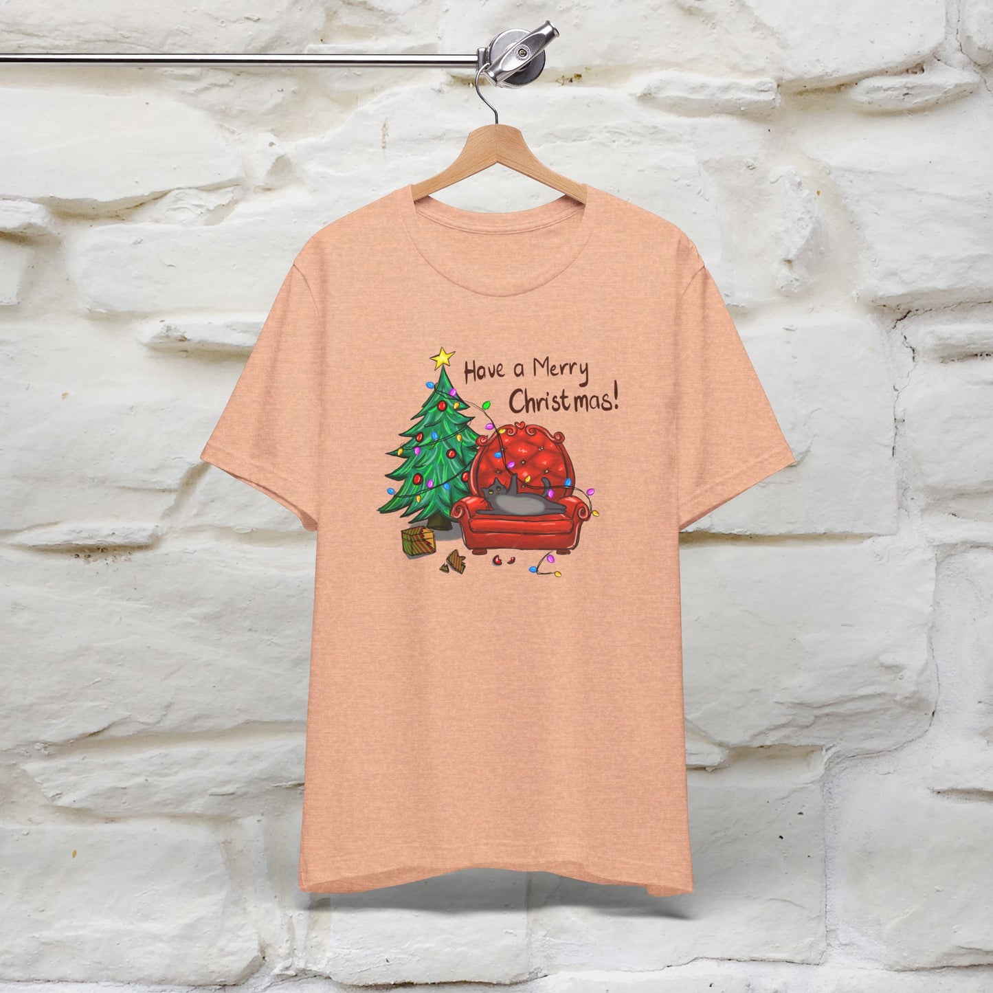 Have a Merry Christmas | Festive Cat Christmas Shirt for Men & Women | 100% Cotton