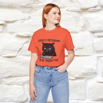 "Currently Pretending To Be Productive" |Cat T-Shirt | Nunu&Miao Studio