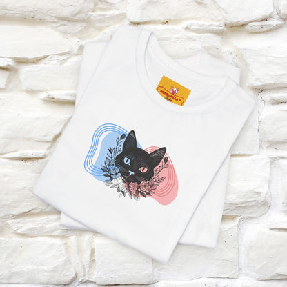 ''Pink and Blu'' Cat T-Shirt Front and Back Design | Nunu&Miao Studio