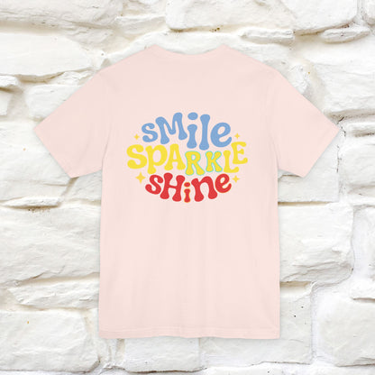 "Smile, Sparkle, Shine" Cat T-Shirt | Front & Back Design | Nunu&Miao Studio