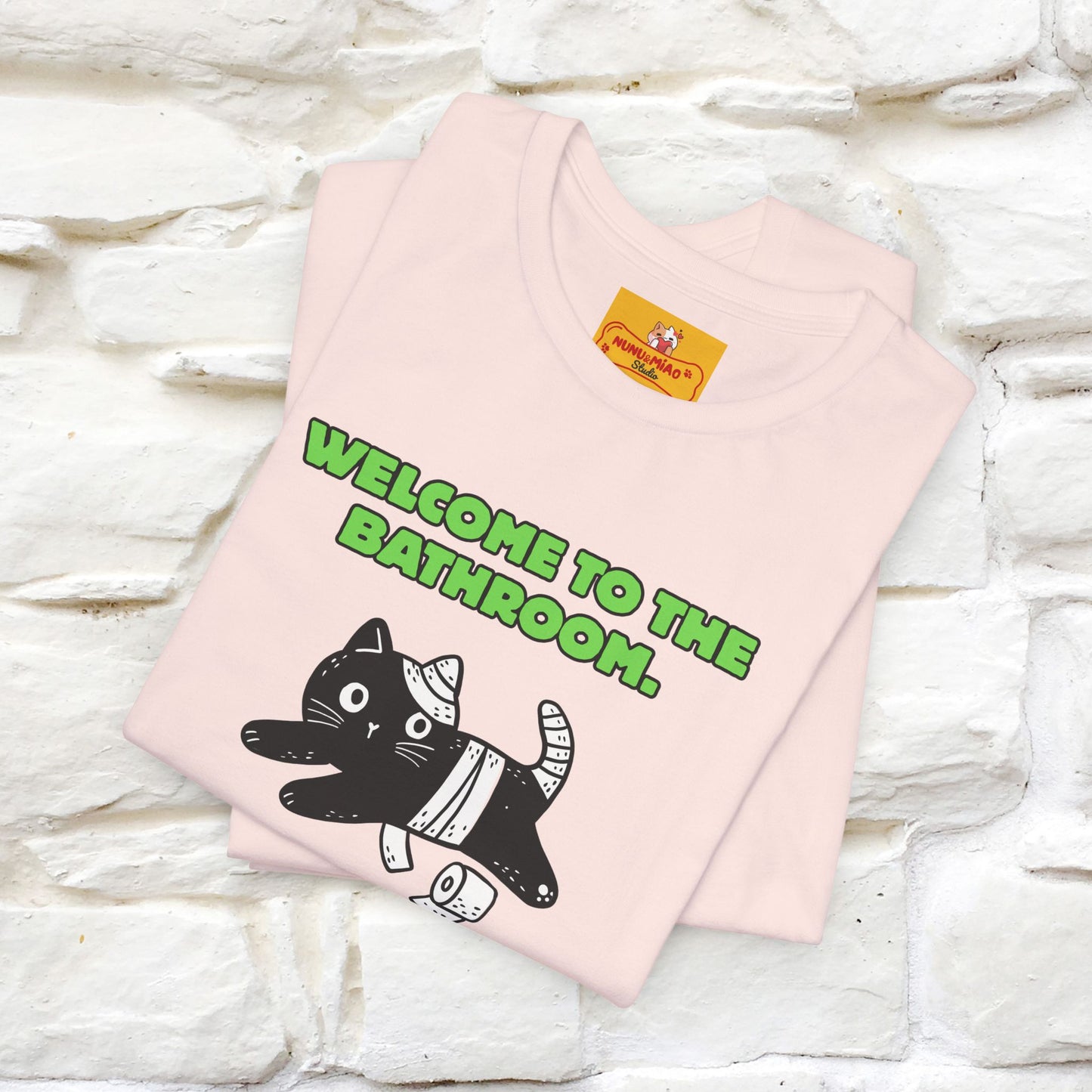 "Welcome To The Bathroom..."Funny  Cat T-shirt |Nunu&Miao Studio - Nunu&Miao Studio