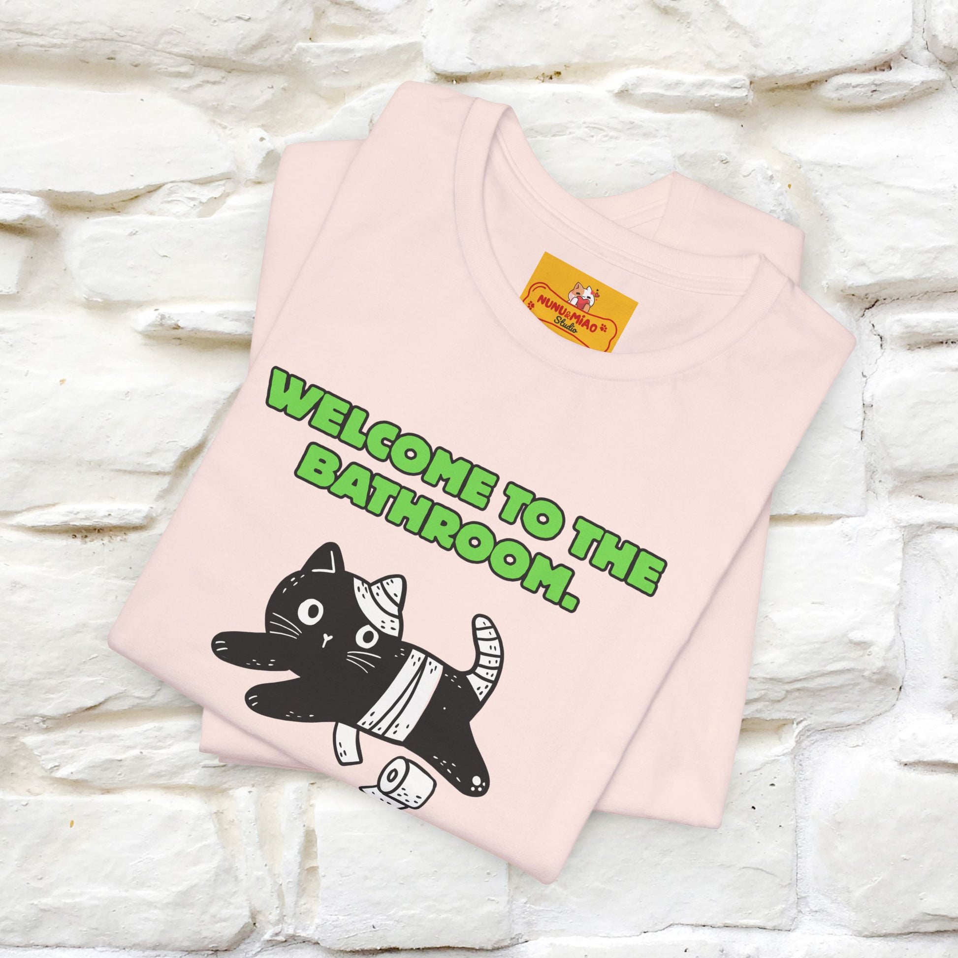 "Welcome To The Bathroom..."Funny  Cat T-shirt |Nunu&Miao Studio - Nunu&Miao Studio